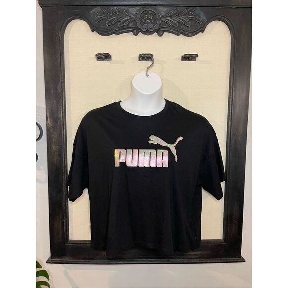 Puma Black Crop Top - XL NWT - Picture 1 of 9